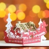 Handmade Business Gift Sale Christmas House Holiday Blank 3D Popup Greeting Card Paper