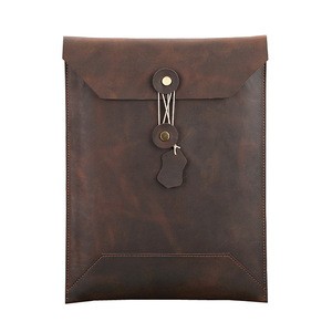 Handmade Genuine Leather File Folder Bag for Office Stuff