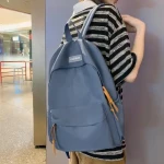 Hando Solid Color Schoolbag Female Backpack Simple Large Capacity Backpack Hot Sell Bags For Women College