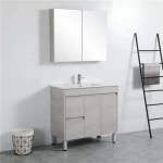 Hank Keith 900mm Modern Bathroom Vanity Lacquer Paint PVC Cabinet With Metal Legs