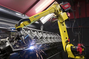 Heavy duty industrial robot welding equipment