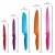 Import High Carbon Stainless Steel Kitchen 5 Piece Coloured Rainbow Knife Set with gift box, Iridescent colored cutlery knives set from China
