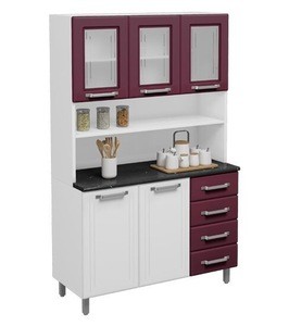 High gloss factory price metal Kitchen Unit Kitchen cabinet design 3 pieces kitchen unit