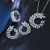 Import High Grade White CZ Zirconia Leaf Earrings Necklace Bracelet Rings Set Women Bridal Wedding Jewelry Set from China