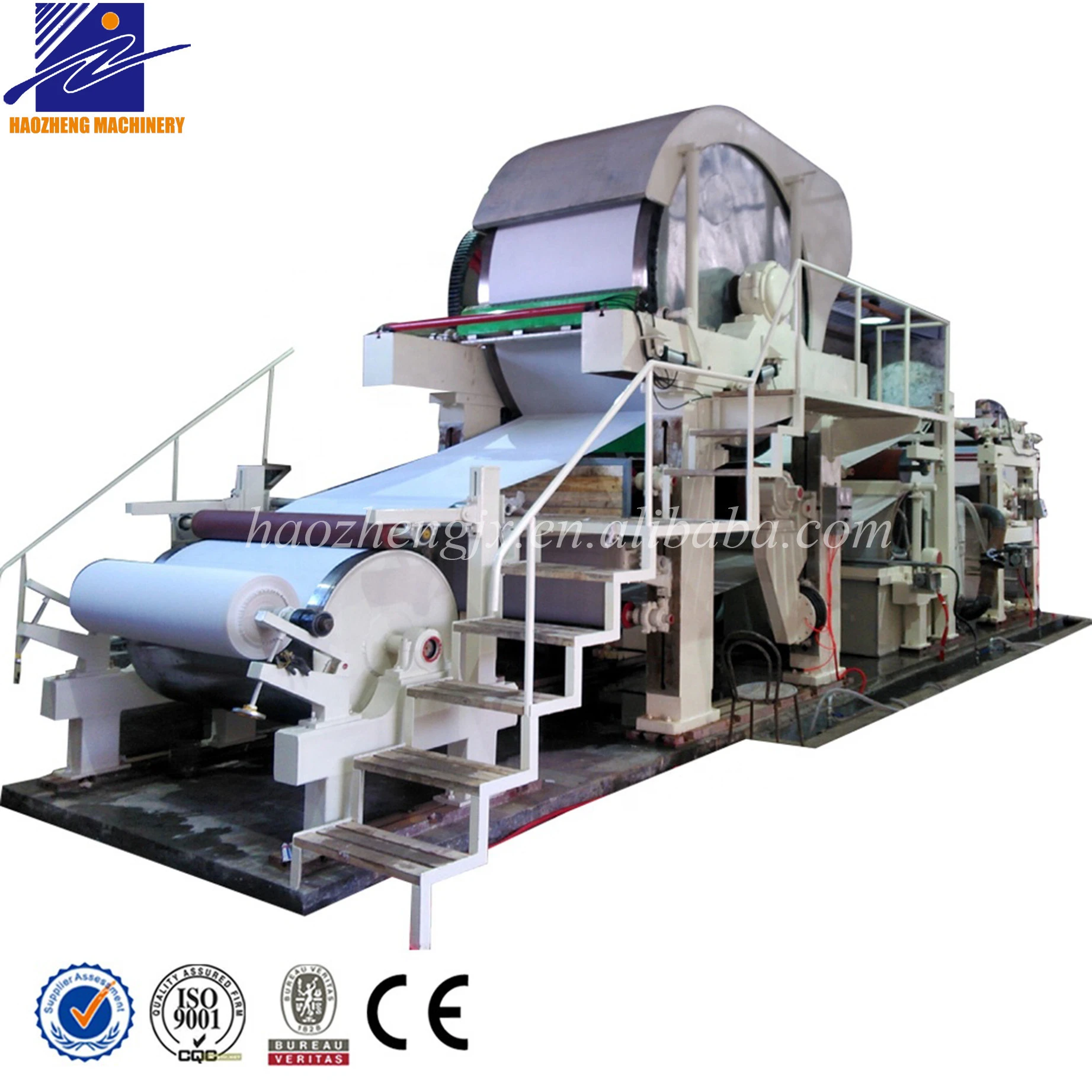 High Performance Waste Paper Recycling Machine To Make Toilet Roll Napkin Tissue Paper Towels