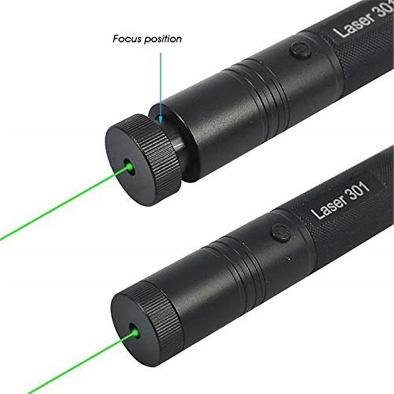 High Power Adjustable Focus Burning 5mw Green Laser Pointer 303