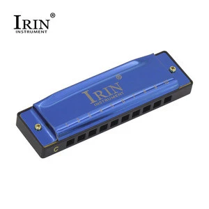 High Quality Blue Copper Plate Chrome plating+Resin 10-Hole 20-Tone Bruce Harmonica For C Tone