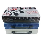 High Quality Mickey Stationery Custom size PP Material Carry Portable File Folder Bag/ PP Document Box with Plastic Handheld