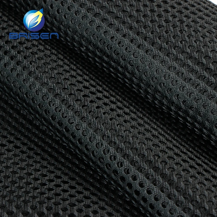 High Quality Mono Mesh Polyester Knitting Black Wholesale Fabrics