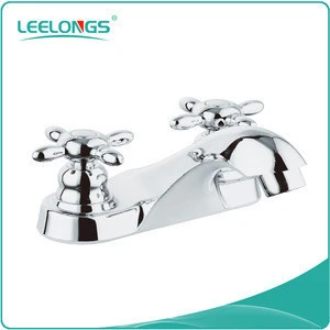 High quality new sink faucet dual handles ceramic cartridge basin faucet
