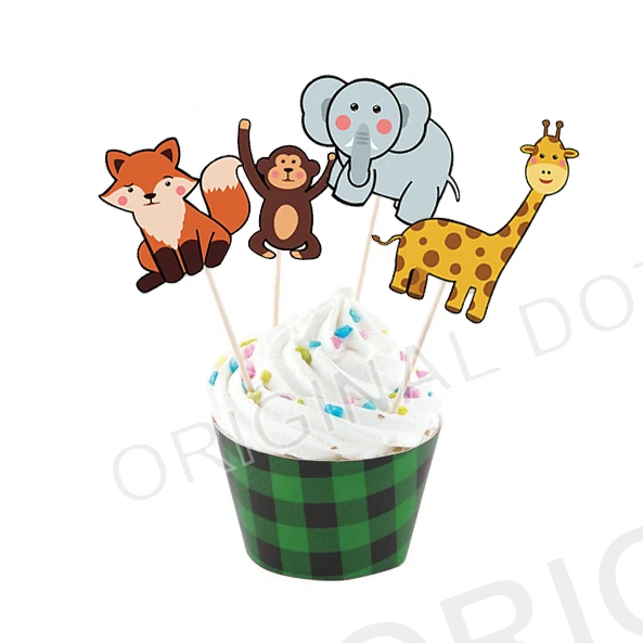 High Quality Party Theme Plate Cup Tableware Supplies Set Decorations Animals