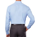 High Quality Spring Blue Mens Long Sleeve MenS Dress Shirt Regular Fit Poplin Solid Shirts