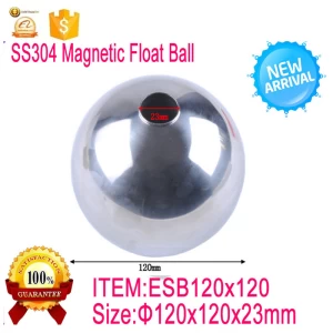 High quality SS304 Stainless steel Magnetic float BALL for water sensor ESB120*120*23 Hot selling