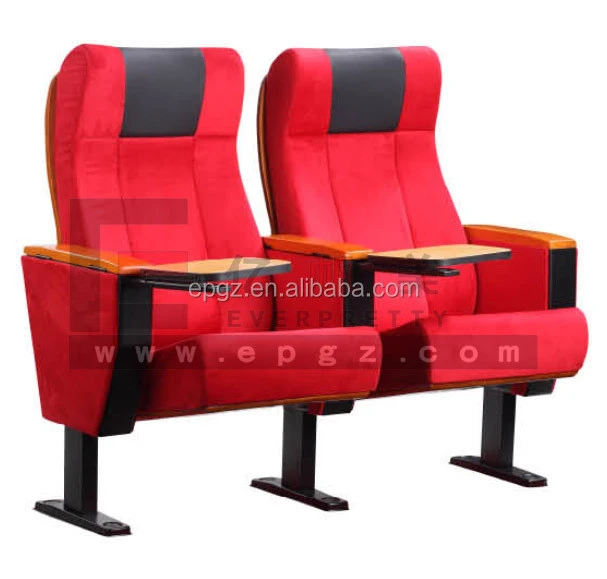 high quality theater furniture auditorium chair with writing pad price