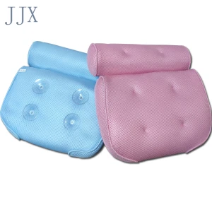High quality wholesale eco friendly Home Non Slip mesh bath pillow headrest  spa with suction cups