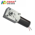 Hofon 40mm 12 24 voltage brushed reductor motor 6V 12v 24V DC micro Worm Gear Motor with Self-locking gearbox