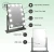 Hollywood Makeup Mirror with Dimmer Stage Smart Touch Screen LED 12 Bulbs Vanity Lighted Mirror
