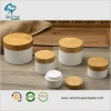 HOT amber 10g/20g/30g/50g/100g/150g/200g/250g PP plastic two layers cosmetic jars with wood lids in stock