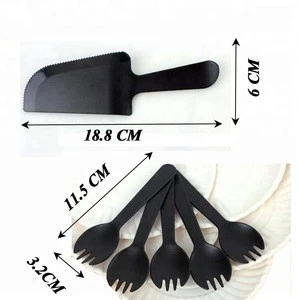 Hot Plastic Putty Cutter Cutting Butter Cake Spoon Fork and Knife