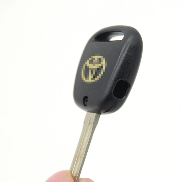 Hot Sale Fob Car Key Shell Chip Car Key Blank Transponder Key Case 1 Side Button With High Quality Brass Blade