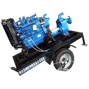 Hot sale mobile diesel engine water pump with trailer