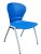 Import Hot Sale Public Seatings Press School Occasional Blue Metal Stackable Cheap Stacking Visitor Guest plastic Chair from China