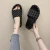 Import Hot Sale Slipper Fashion Comfort Women Fat Casual Shoes PU appearance Fashion Slipper Ladies Shoes from China