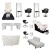 Import Hot Sale Top luxury  White Spa Chair Pedicure Chair With Sink High Back Throne Chairs from China