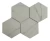 Import Hot sales floor non-slip matte surface white marble look enamel big hexagon recycled glass mosaic tile for wall from China