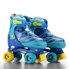 Hot selling children PVC Outsole and 54*32mm PVC/PU Wheel flashing skate patines kids QUAD Roller Skating