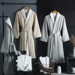 Hotel colorful special design double layered bathrobe Peach Skin Inner Bathrobe