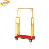 hotel hand luggage trolley with four-wheel airport bellman luggage trolley ss service cart A-023