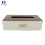 Hotel leather products PU leather tray dustbin tissue box