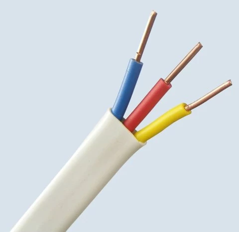 House wiring  copper Flat sheath cable BVVB PVC 2/3 cores solid wires 1.0 Stranded Flat Cable