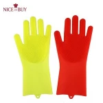 Household Personalized Scrubber Rubber Cleaning Gloves of Silicone