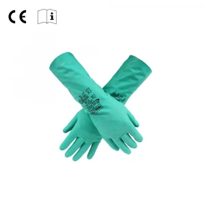 Household work hand gloves nitrile coating hand gloves waterproof nitrile gloves manufacturers