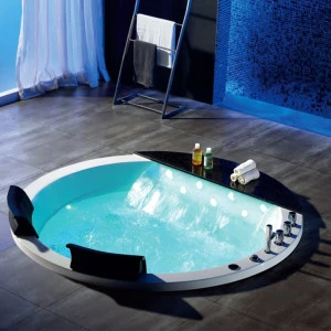 HS-BC654 double whirlpool bathtubs/round bathtub/room whirlpool