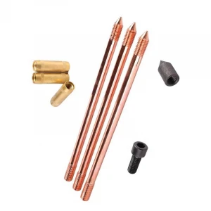 HUA DIAN 2021 PROTECTING EARTHING SOLID COPPER COPPER-BONDED EARTH ROD THREADED GROUND ROD