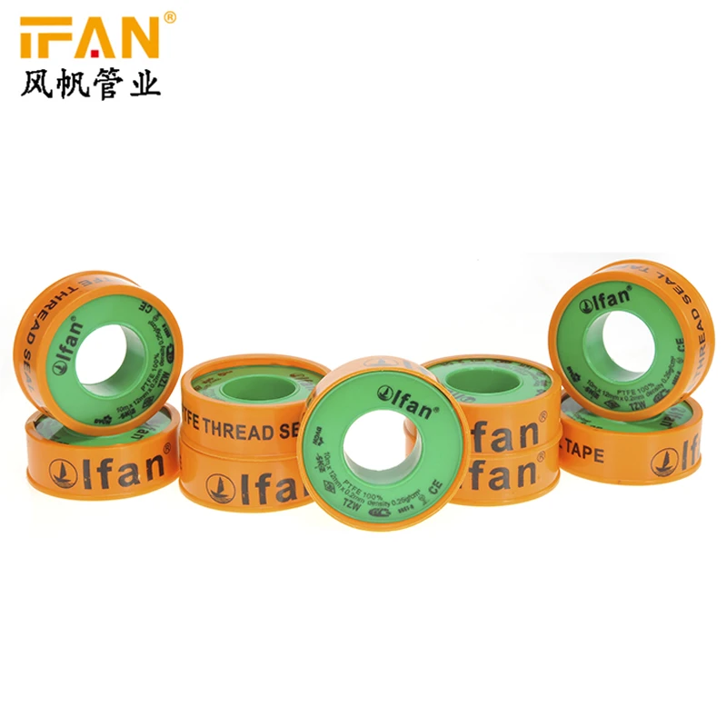 IFAN Manufacturers PEFE Tape Polyethylene Pipe Fittings All Sizes PPR Pipes Plumbing Materials 19mm PTFE Seal Thread Tape