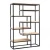 Import industrial and vintage modern iron and wood bookcase/bookshelf from India