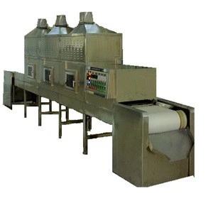 Industrial continuous tunnel conveyor mesh belt herb microwave dryer with sterilizing effect