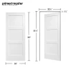 Interior Shaker Door Primed White Solid Core Doors Wooden Door For Houses