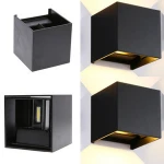 IP65 outdoor waterproof lighting fixture led wall mounted lamp 3000k 4000k 6000k adjustable