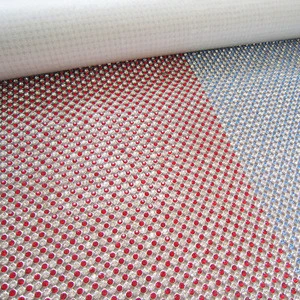 iron on clothing rhinestone 142 rows hotfix crystal aluminum mesh for sell