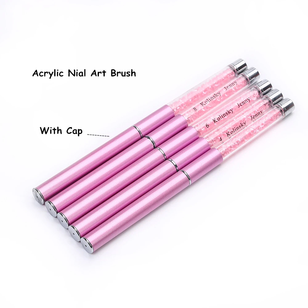 Jieniya Wholesale Nail Art Pen Acrylic Brushes Rhinestone Nail Brushes 100% Pure Kolinsky Nail Art Brush