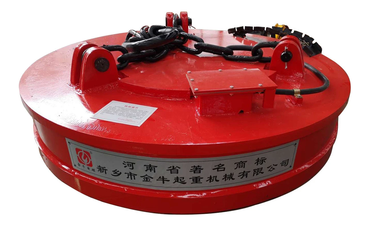 Jinniu manufacturer high quality electro metal scrap lift magnet circular lifting magnet for lifting steel plates