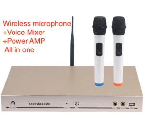 karaoke home theatre system  wireless microphone  power AMP Mixer android tv box hard drive  karaoke player