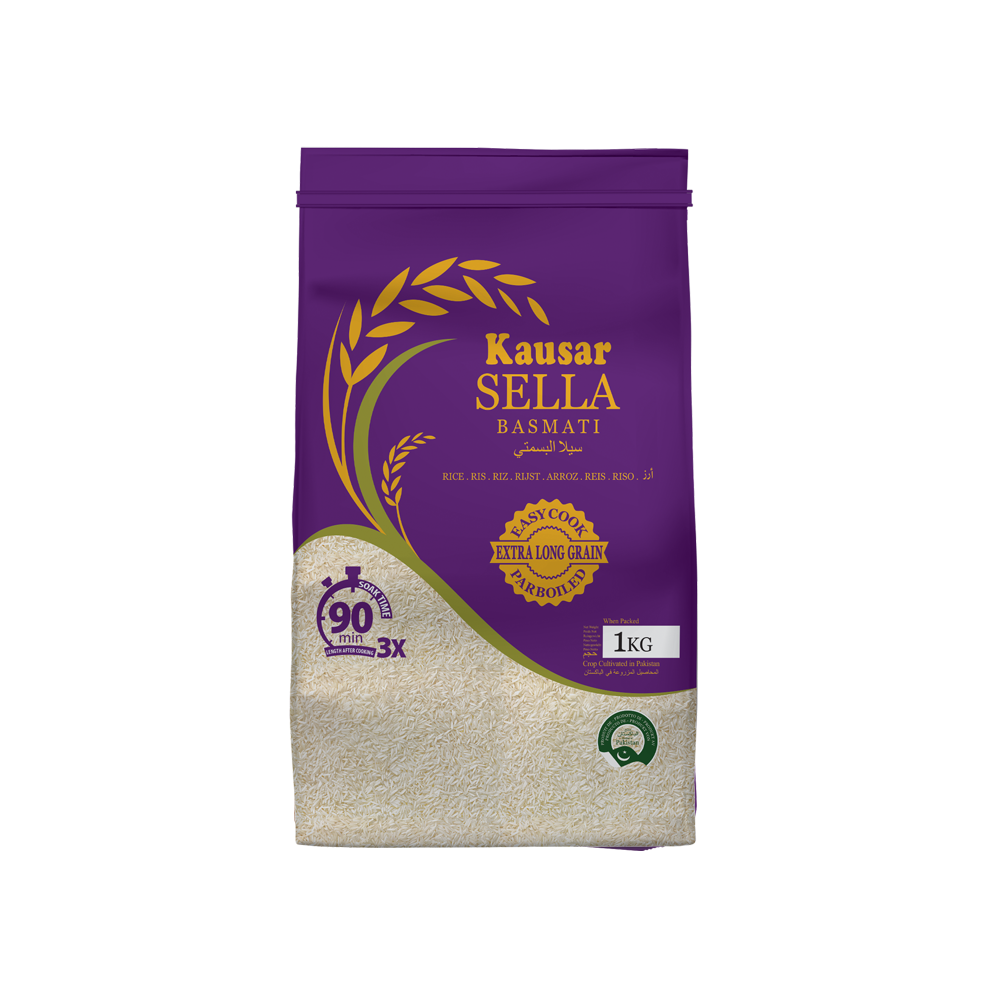 Buy Kausar Sella Basmati Rice 1kg Extra Long Grain Parboiled from ...