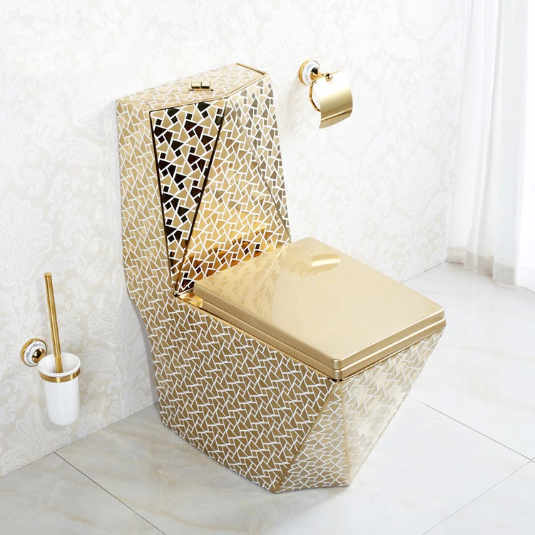 KD-04GPA Luxury One-piece Toilet European Water Closet Square Toilet Seat OEM Color