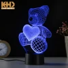 KH-NL041 KING HEIGHT Wholesale Cheap 3D LED Animal Power Saving Kids Plush Toy Night Light for Living Room